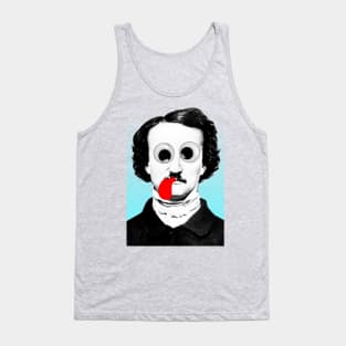 Edgar Allan Poe Graphic Design Tongue/Googly Eyes Tank Top